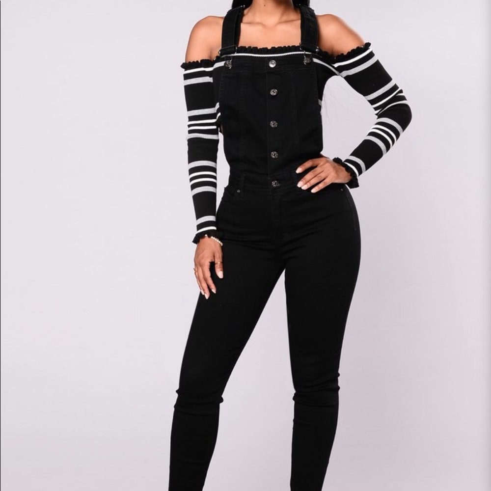 Black Fashion Nova Overalls